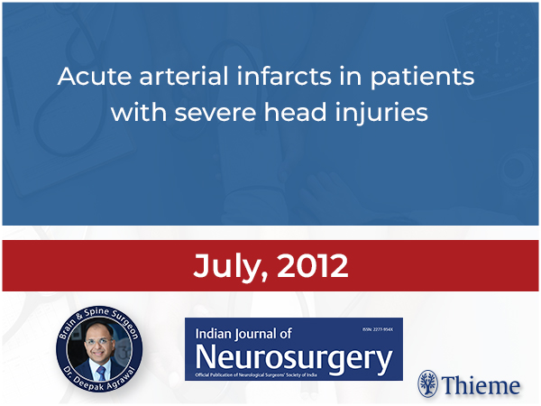 Acute arterial infarcts in patients with severe head injuries.