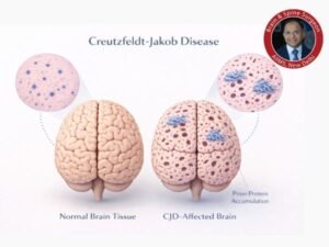 Normal brain vs CJD-affected brain comparison