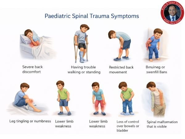 Pediatric spinal trauma symptom guide