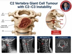 C2 vertebra giant cell tumour infographic