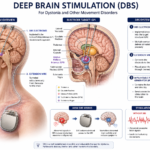 Deep brain stimulation diagram for movement disorders