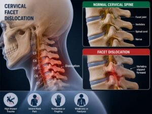 Cervical facet dislocation diagram