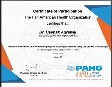 GRADE Methodology Course Certificate